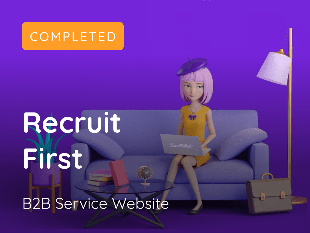 Recruit First B2B Service Website design